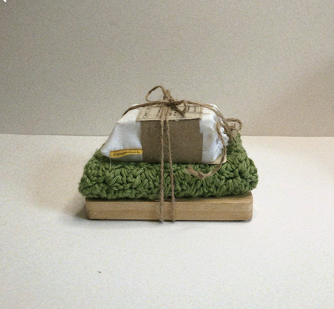 soap, cloth, dish