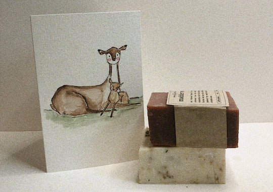 handmade card + soap