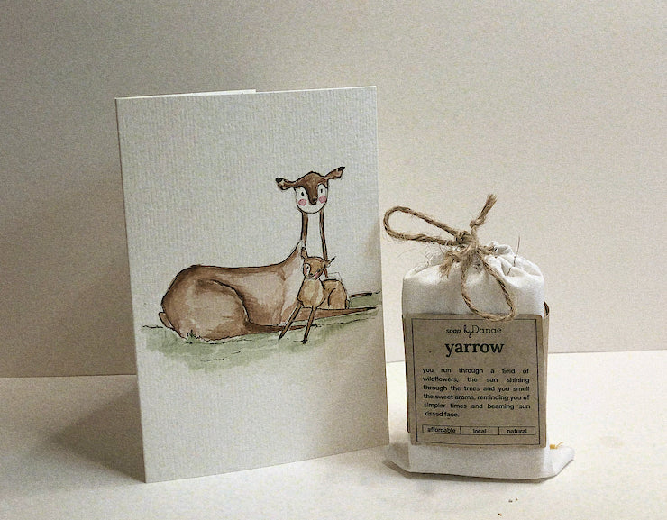 handmade card + soap