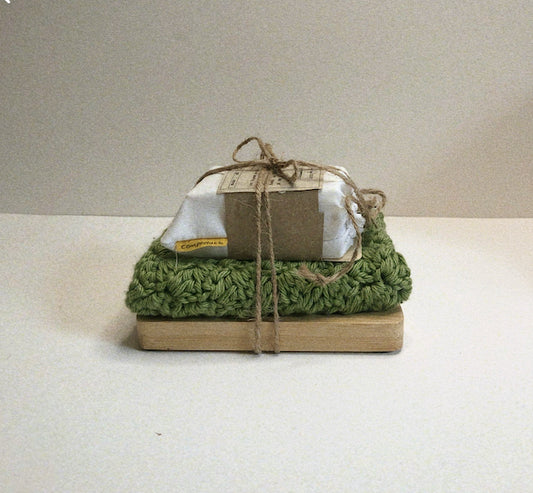 soap, cloth, dish
